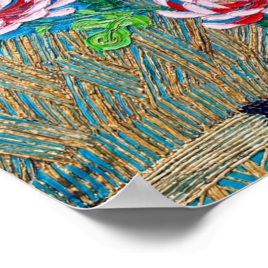 Japanese Chrysanthemums After Van Gogh ポスター (角)