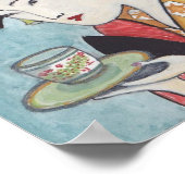 Japanese Classic Geisha Lady Art ポスター (角)