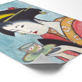 Japanese Classic Geisha Lady Art ポスター (角)