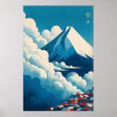 Japanese Cloud Wall Art - Layered Clouds and ポスター (正面)