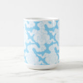 Japanese Clouds Stencil Ise Katagami Pattern コーヒーマグカップ (中央)