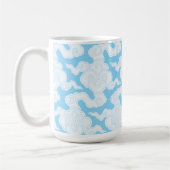 Japanese Clouds Stencil Ise Katagami Pattern コーヒーマグカップ (左)