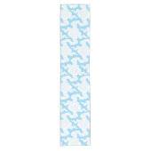 Japanese Clouds Stencil Ise Katagami Pattern ショートテーブルランナー (正面)