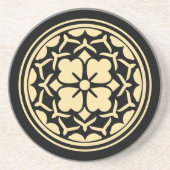 Japanese Clover Crest (Kamon) コースター (正面)