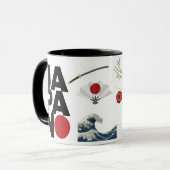 Japanese Coffee Mug, Kanji Mug, Japan Mug マグカップ (正面左)