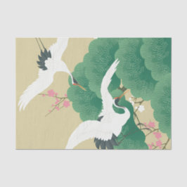Japanese Crane and Pine Tree 薄葉紙