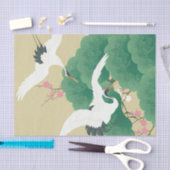 Japanese Crane and Pine Tree 薄葉紙 (クラフト)