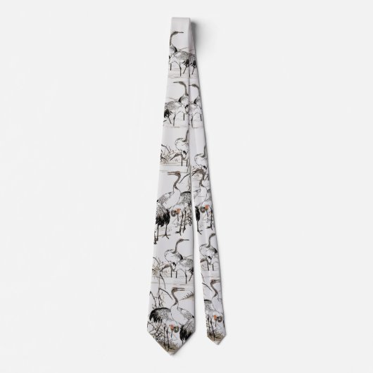 Japanese Crane Birds Wetlands Wildlife  Tie ネクタイ (正面)