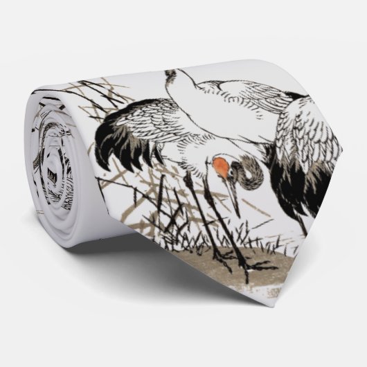 Japanese Crane Birds Wetlands Wildlife  Tie ネクタイ (ロール)