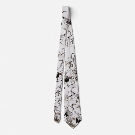 Japanese Crane Birds Wetlands Wildlife  Tie ネクタイ (裏面)