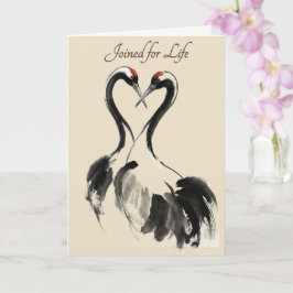 Japanese Crane Love Greeting Card カード