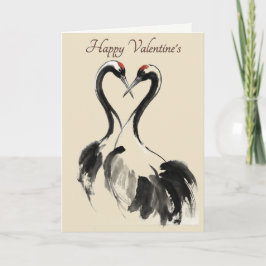 Japanese Crane Love Valentine Card シーズンカード