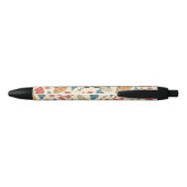 Japanese Crane Sakura Pattern Pen – Traditional 黒ボールペン (裏面)