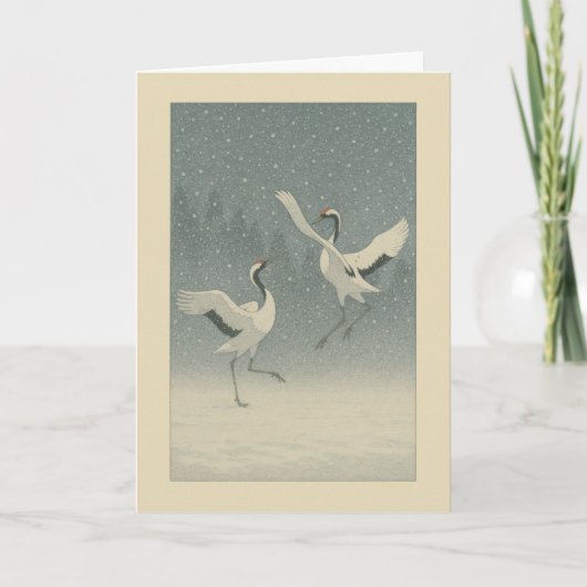 Japanese Cranes - Christmas Card シーズンカード (正面)