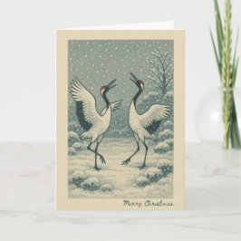 Japanese Cranes - Christmas Card シーズンカード