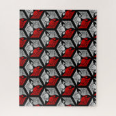 Japanese Cranes, Red, Gray / Grey and Black  ジグソーパズル (縦)