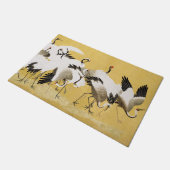 Japanese Cranes Vintage Bird Classic ドアマット (アングル)