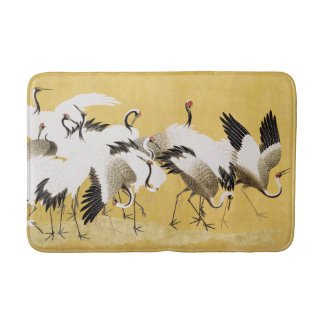 Japanese Cranes Vintage Bird Classic バスマット