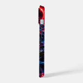Japanese Cyberpunk Castle Poster iPhone 15ケース (左側面)