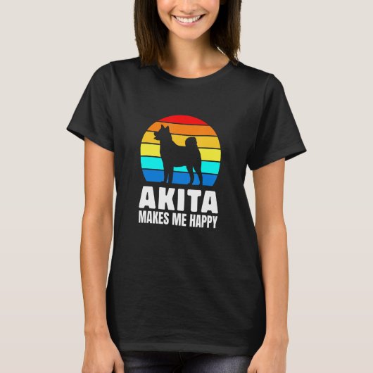 Japanese dog breed lovers Akita Tシャツ (正面)