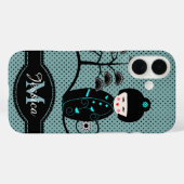 Japanese Doll Polka Dot Personalised Case-Mate iPhoneケース (裏面 (横))