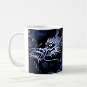 Japanese Dragon blue-black version コーヒーマグカップ (左)