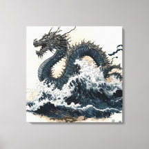 Japanese dragon, Katsushika Hokusai style