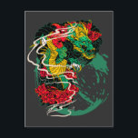 Japanese Dragon Peony Traditional Tattoo Art ポストカード<br><div class="desc">A bold traditional Japanese illustration featuring a powerful dragon swirling through mist and clouds above vibrant red peony blossoms. The dragon’s striking green and yellow scales, fierce expression, and flowing movement create a dramatic sense of energy and mythology. Inspired by classic Japanese tattoo and woodblock art, the design combines strong...</div>