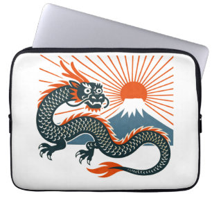 Japanese Dragon & Rising Sun Laptop Sleeve ラップトップスリーブ