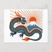 Japanese Dragon & Rising Sun postcard ポストカード (正面)
