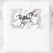 Japanese Dragon Series 長方形シール (バッグ)