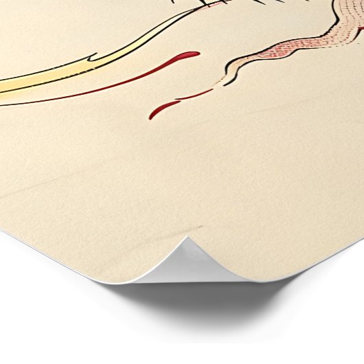 Japanese Dragon Ukiyo-e Art Print Edo-Period Cloud ポスター (角)