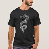 Japanese Dragon With Asian Characters Design Tシャツ (正面)