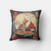 Japanese Duck Ramen , Fun Foodie Gift for Noodle クッション (裏面)