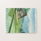 Japanese Farmhouse and Rice Fields – Rural Puzzle ジグソーパズル (横)