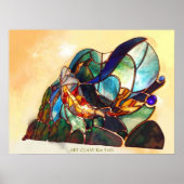 Japanese Fine Art Koi Fish Design Poster ポスター (正面)