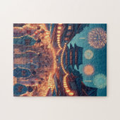 Japanese Fireworks Festival – Night Market Puzzle ジグソーパズル (横)