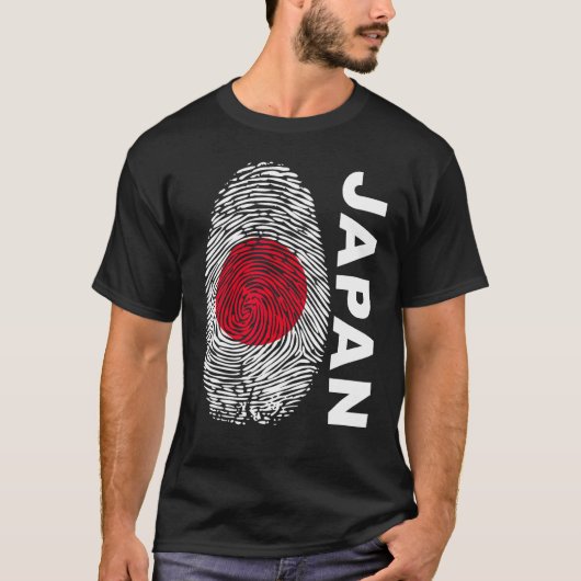 Japanese flag as fingerprint motif tシャツ (正面)
