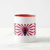 Japanese Flag & Rising Sun Samurai Warrior マグカップ (中央)