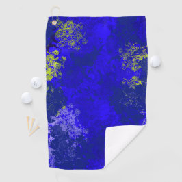 Japanese floral blue patterns ゴルフタオル
