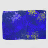 Japanese floral blue patterns ゴルフタオル (横)