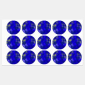 Japanese floral blue patterns ラベル (シート)