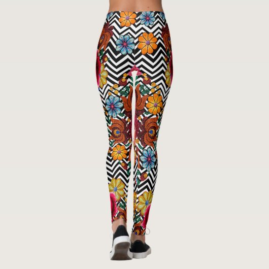 Japanese Floral Pattern  レギンス (裏面)