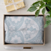 Japanese Floral Pattern in Soft Blue and White 薄葉紙 (ギフト)