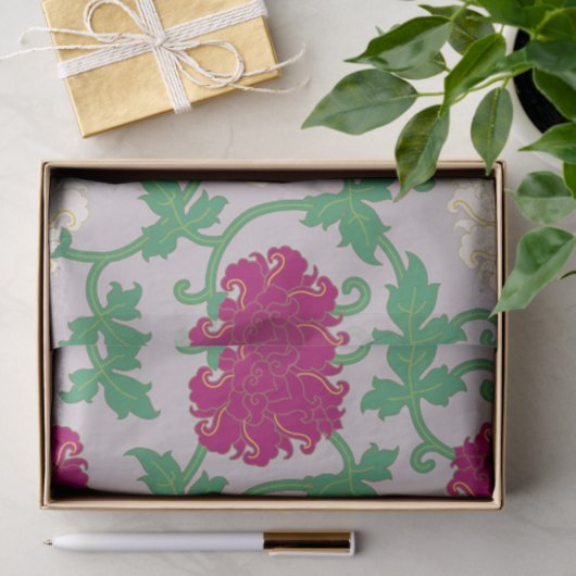 Japanese Flower Pattern 薄葉紙 (ギフト)