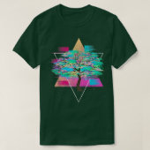 Japanese Flower Sakura Tree Vaporwave Cherry Bloss Tシャツ (デザイン正面)