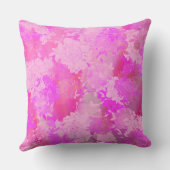 Japanese flowers pink patterns クッション (裏面)