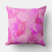 Japanese flowers pink patterns クッション (正面)