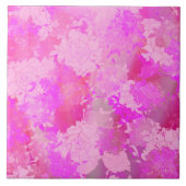 Japanese flowers pink patterns タイル (正面)