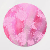 Japanese flowers pink patterns ラベル (デザイン2)